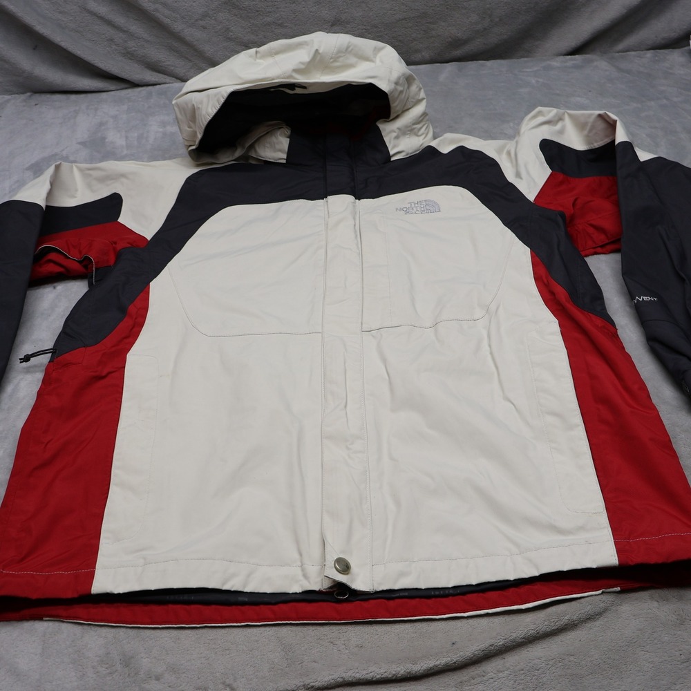 North Face Jacket Mens Large Mountain Parka White Winter Outdoor 3in1 Shell